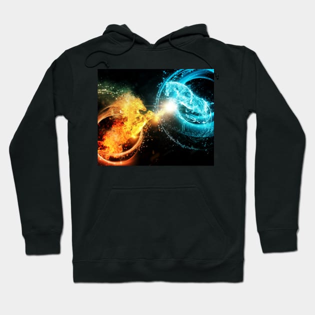 Fire and water horses Hoodie by AnnArtshock